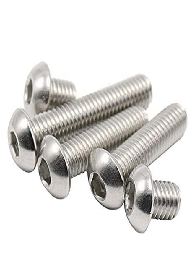 SYLIX براغي SYLIX M4 × 10 مم ذات رأس زرية، مصنوعة من الفولاذ المقاوم للصدأ، بلمسة نهائية لامعة، | براغي ألين ذات رأس زرية مع صامولة وغسالة (10 قطع) - Image 2